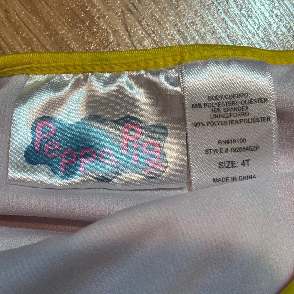 The Childrens Place Peppa‎ Pig Girls 4T Pink Ruffle Tankini Swimsuit Set 2pc